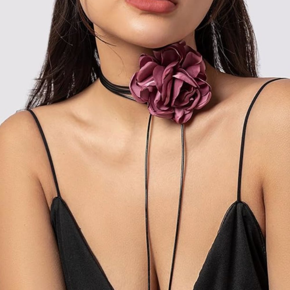 ♥ZARA Rose Necklace Chocker ♥